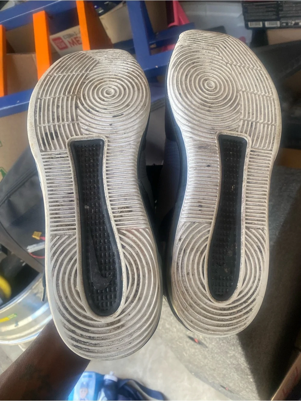 Nike Kids Gray and Black Strap Sneakers